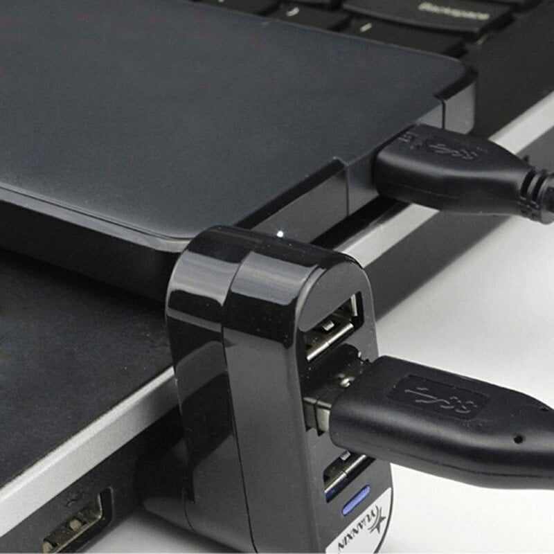 'Pööratav USB HUB jaoturadapter, 3 porti, tasane sõlm.' цена и информация | USB jagajad, adapterid | kaup24.ee