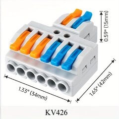 '20 шт Быстрозажимные соединители проводов, клеммный блок.' цена и информация | Смарттехника и аксессуары | kaup24.ee