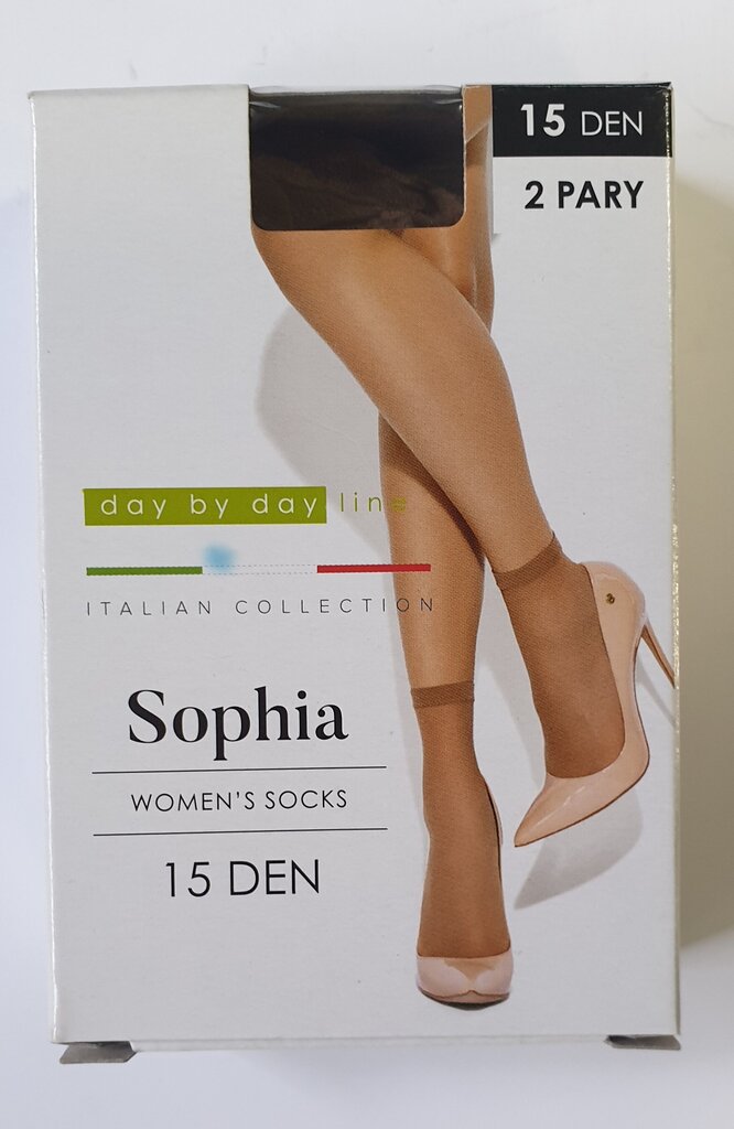 Naiste lühikesed sokid Sophia 15 Nero pehme kummiga (2 paari) hind ja info | Naiste sokid | kaup24.ee