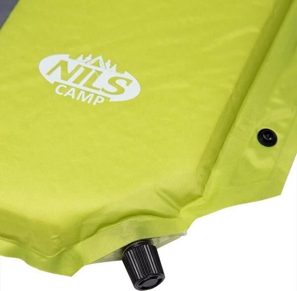 Isetäituv matkamatt koos padjaga Nils Camp NC 4349, roheline/hall цена и информация | Matkamadratsid, matkamatid | kaup24.ee