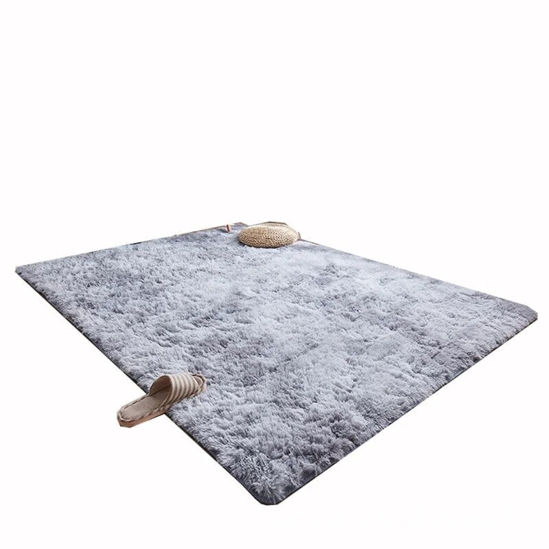 Hall Plush vaip elutuppa Libisemisvastane kohev matid Kodusisustus Pehme sametine ala Vaibad Lastetoa tekk 160x200cm Helehall lipsuvärv hind ja info | Vaibad | kaup24.ee