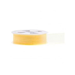 Лента органза (капроновая) RainBow® 20 мм, цвет желтый, 50 м цена и информация | Подарочные упаковки | kaup24.ee