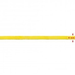 Велюровая (бархатная)  лента RainBow® 6 мм, цвет желтый, 50 м цена и информация | Подарочные упаковки | kaup24.ee