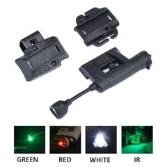 (BK Kiivri tuli) Taktikaline kiivri valguse laadimine 4 režiimi roheline punane IR laserlamp LED Airsoft kiire kiiver Energiasäästlik Scout jahi tarvik hind ja info | Moto aksessuaarid | kaup24.ee