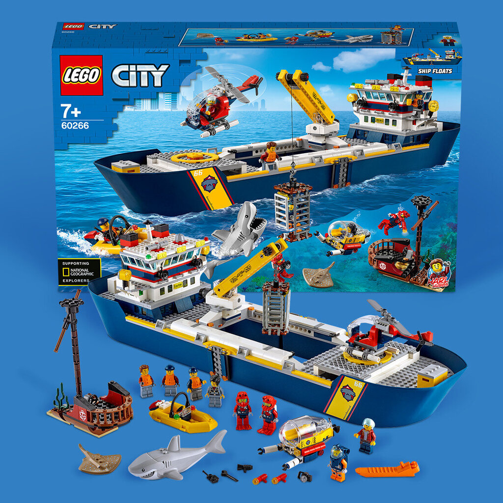 60266 LEGO® City Ookeani uurimislaev hind ja info | Klotsid ja konstruktorid | kaup24.ee