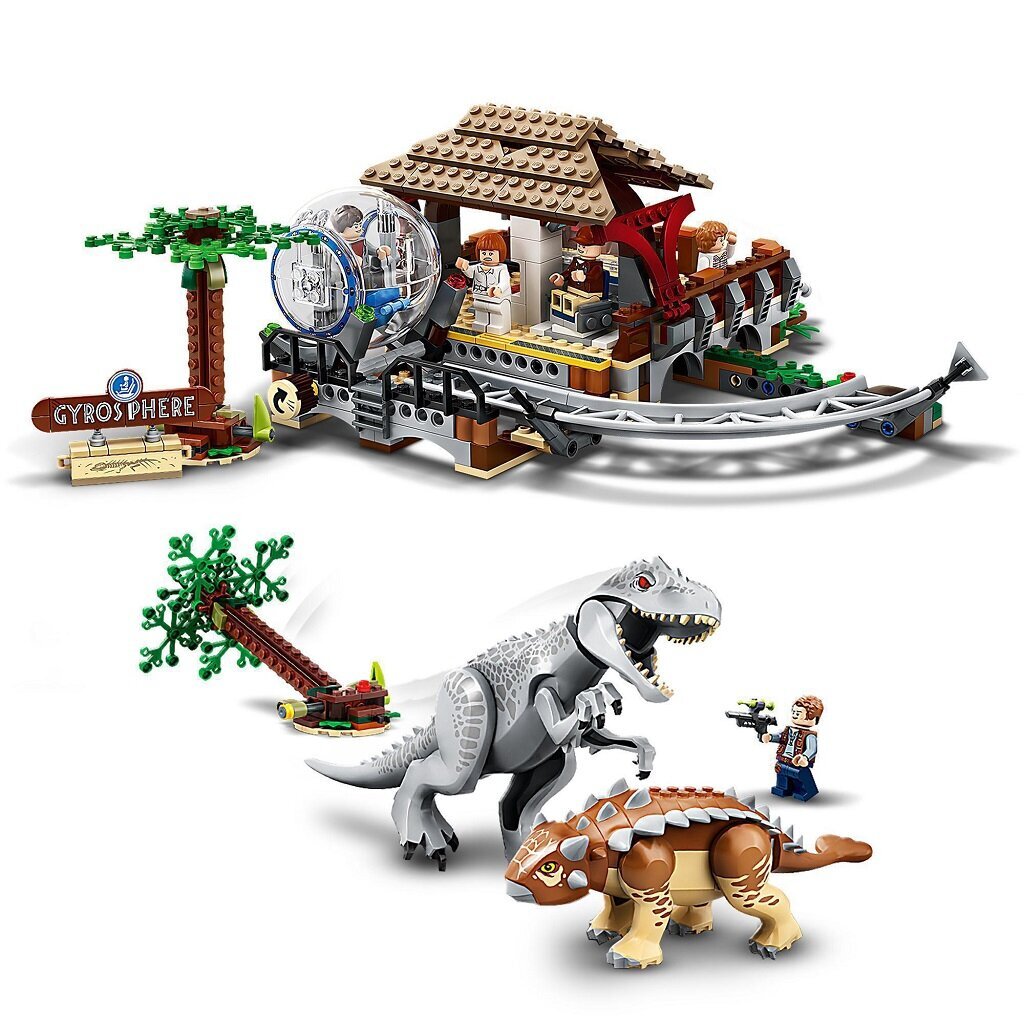 75941 LEGO® Jurassic World Indominus rex vs ankülosaurus цена и информация | Klotsid ja konstruktorid | kaup24.ee