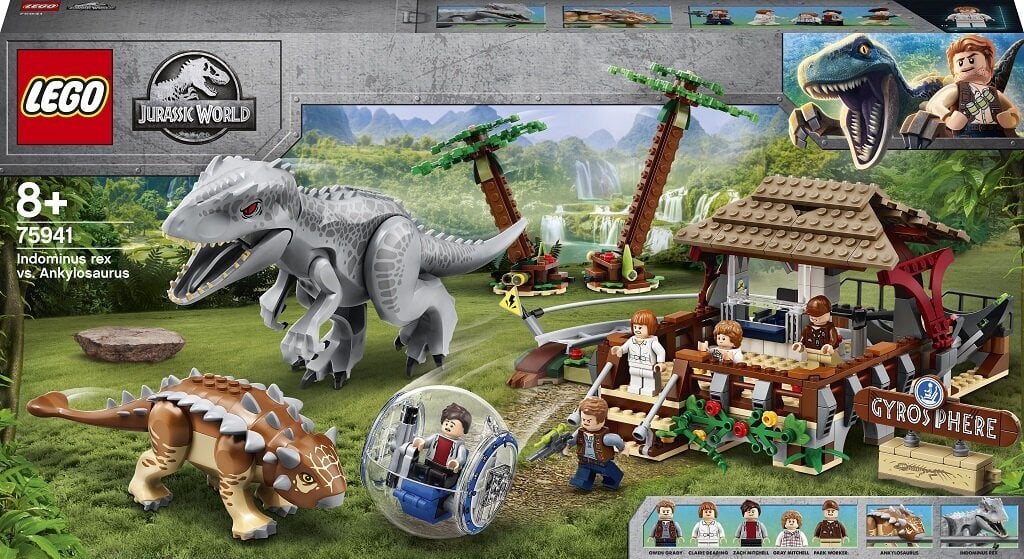 75941 LEGO® Jurassic World Indominus rex vs ankülosaurus hind ja info | Klotsid ja konstruktorid | kaup24.ee