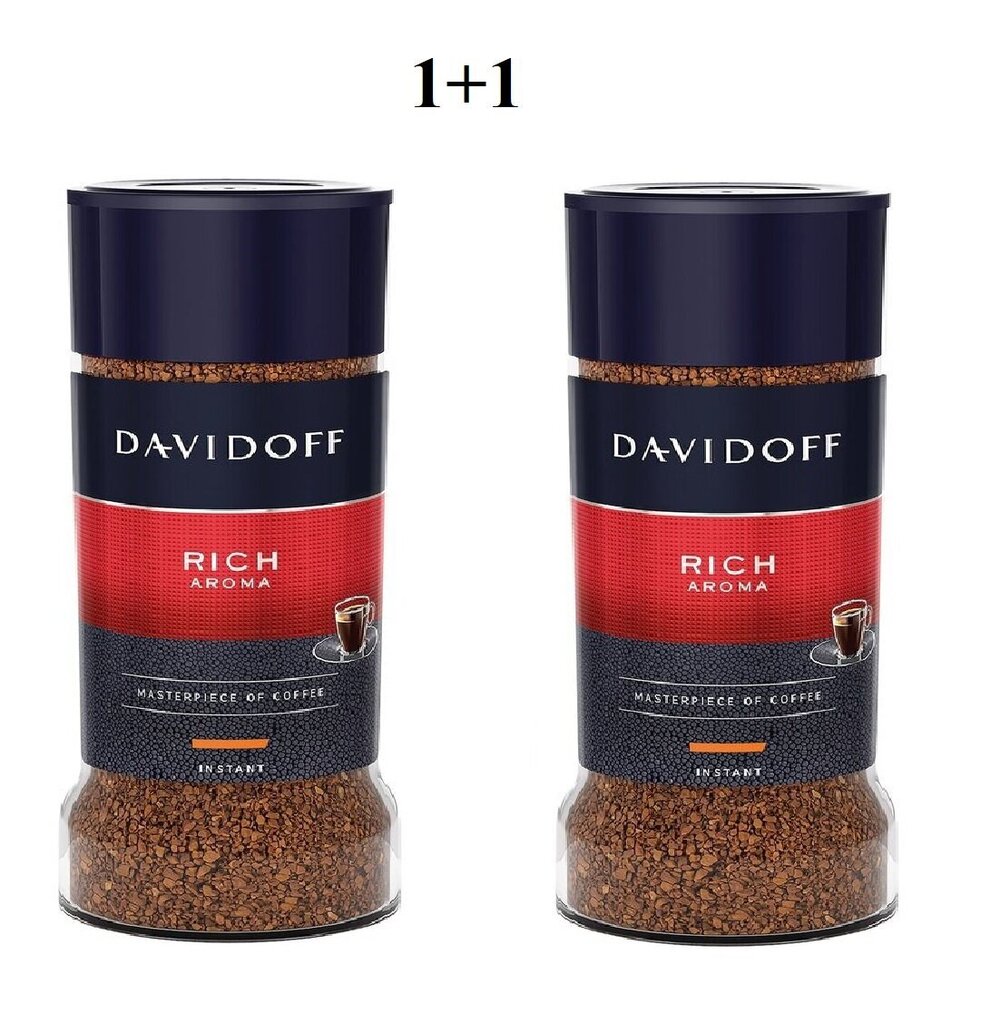 Davidoff Rich Aroma lahustuv kohv, komplektis 2 tk.x100 g цена и информация | Kohv, kakao | kaup24.ee