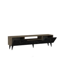 ТВ столик Kalune Design Cavelli, коричневый/черный цена и информация | Тумбы под телевизор | kaup24.ee