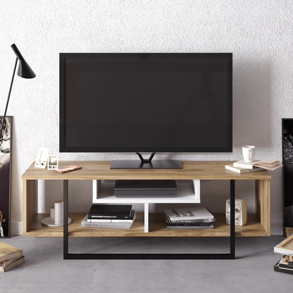 TV laud Kalune Design Asal 120 cm, tamm/must цена и информация | TV alused | kaup24.ee