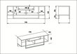 TV laud Kalune Design Asal 120 cm, tamm/must цена и информация | TV alused | kaup24.ee