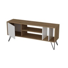 ТВ столик Kalune Design Mistico 140 см, коричневый/белый цена и информация |  Тумбы под телевизор | kaup24.ee