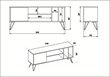 TV laud Kalune Design Mistico 140 cm, pruun/valge цена и информация | TV alused | kaup24.ee