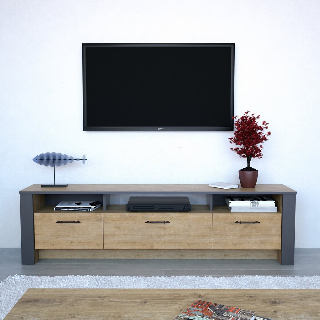 TV laud Kalune Design Manhattan 180 cm, tamm/hall hind ja info | TV alused | kaup24.ee