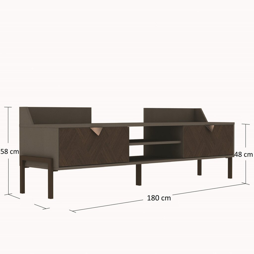 TV laud Kalune Design Linea, hall/pruun hind ja info | TV alused | kaup24.ee