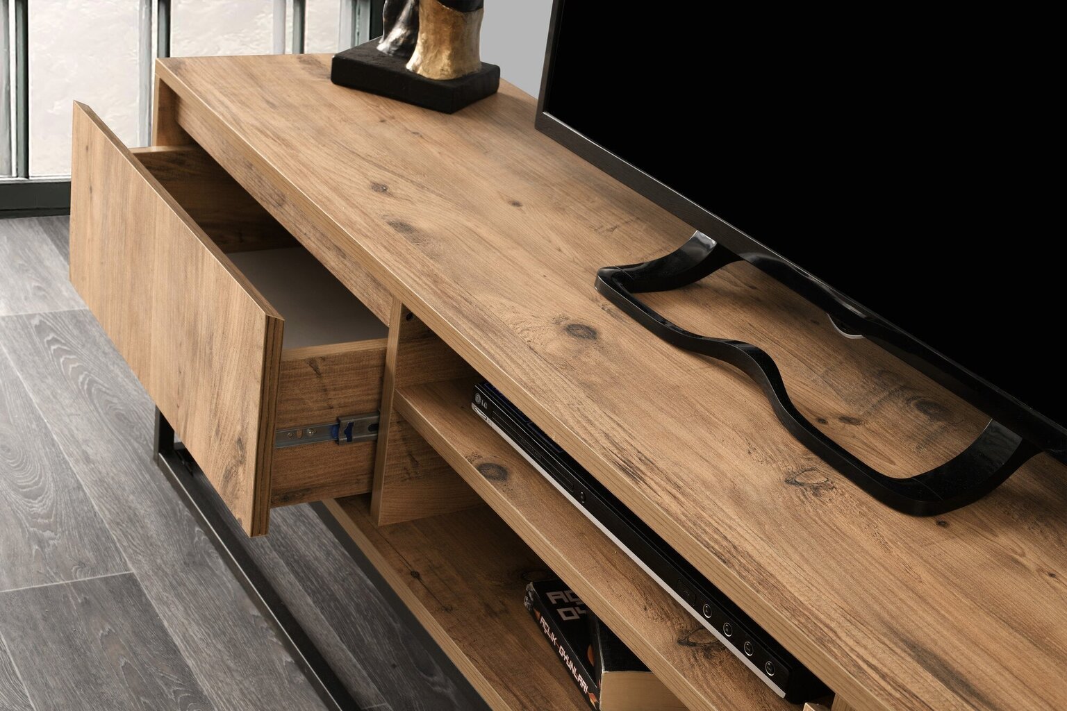 TV laud Kalune Design Belinda 180 cm, must/pruun hind ja info | TV alused | kaup24.ee