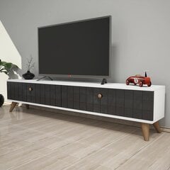 Столик под телевизор Kalune Design Alberi, серый/белый цена и информация | Тумбы под телевизор | kaup24.ee