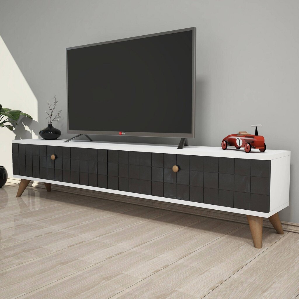 TV laud Kalune Design Alberi, hall/valge hind ja info | TV alused | kaup24.ee