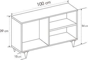 TV laud Kalune Design Zisino, pruun цена и информация | Тумбы под телевизор | kaup24.ee