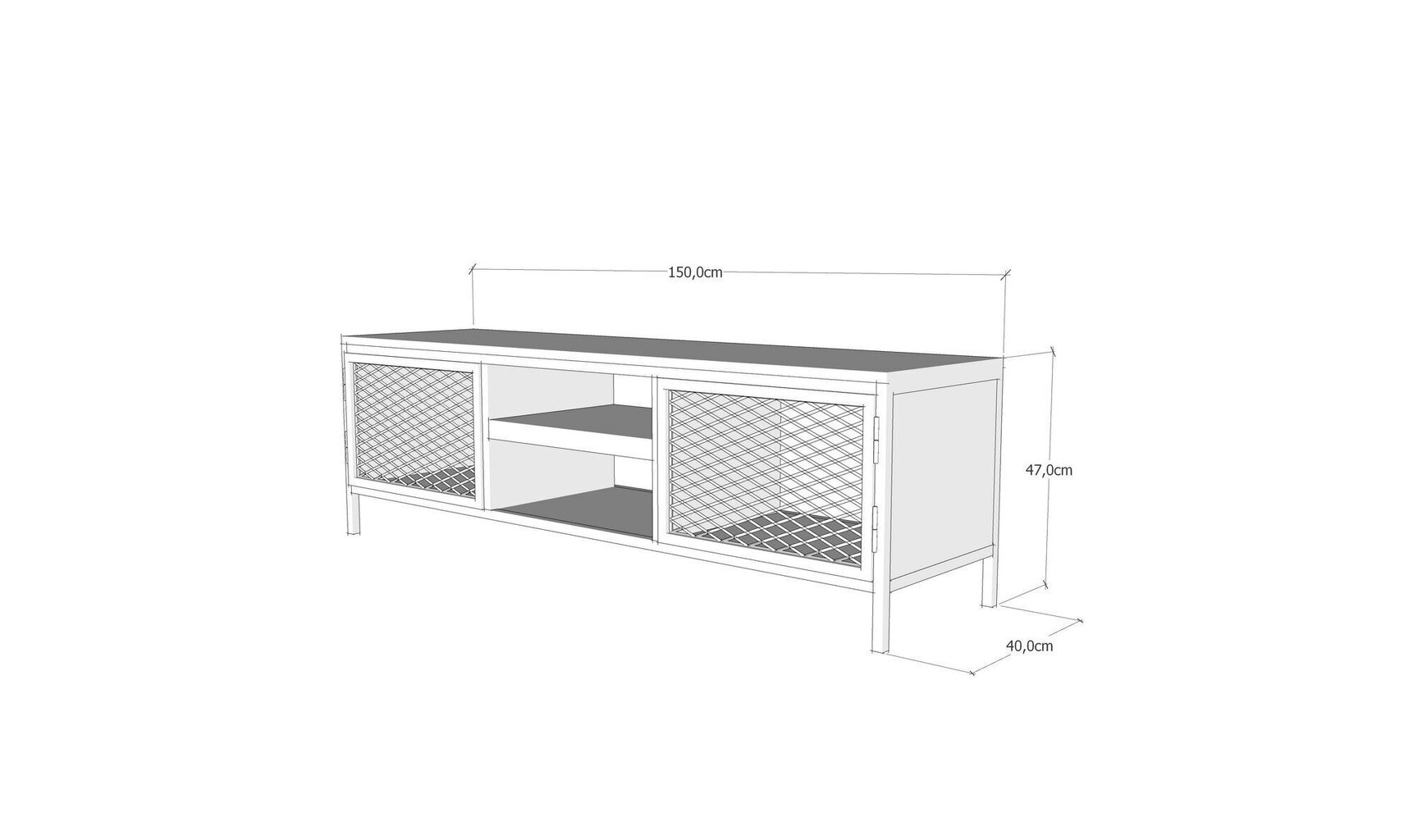 TV laud Kalune Design Zeno, tamm/must hind ja info | TV alused | kaup24.ee