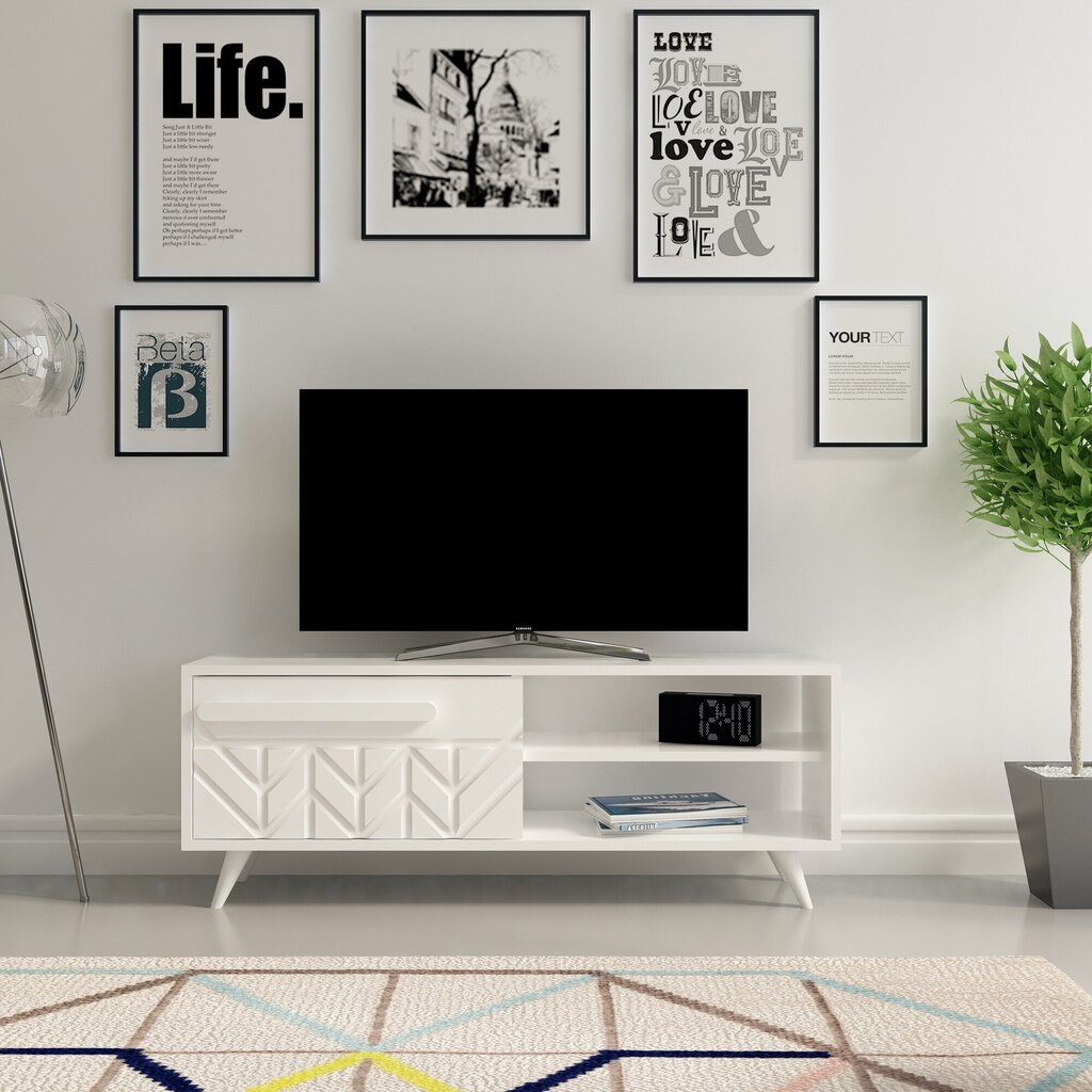 TV laud Kalune Design Venedik, valge hind ja info | TV alused | kaup24.ee
