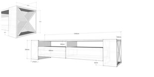 ТВ столик Kalune Design Sosruko, коричневый цена и информация |  Тумбы под телевизор | kaup24.ee