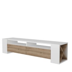 ТВ столик Kalune Design Sosruko, белый/коричневый цена и информация | Тумбы под телевизор | kaup24.ee