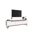 ТВ столик Kalune Design D1, белый/коричневый