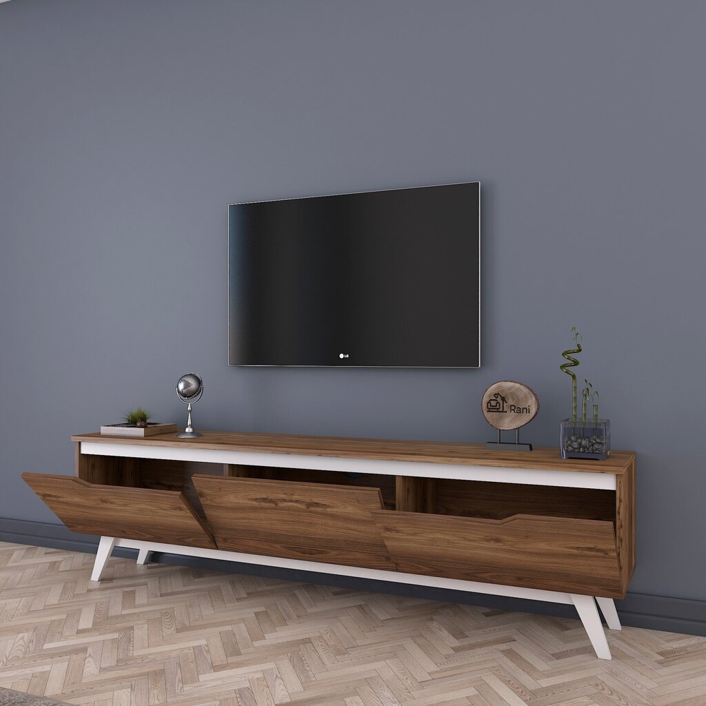 TV laud Kalune Design D1, pruun/valge hind ja info | TV alused | kaup24.ee