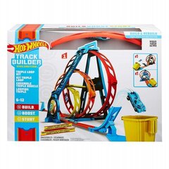 Mattel - Hot Wheels Track Builder Triple Loop Kit цена и информация | Развивающий мелкую моторику - кинетический песок KeyCraft NV215 (80 г) детям от 3+ лет, бежевый | kaup24.ee