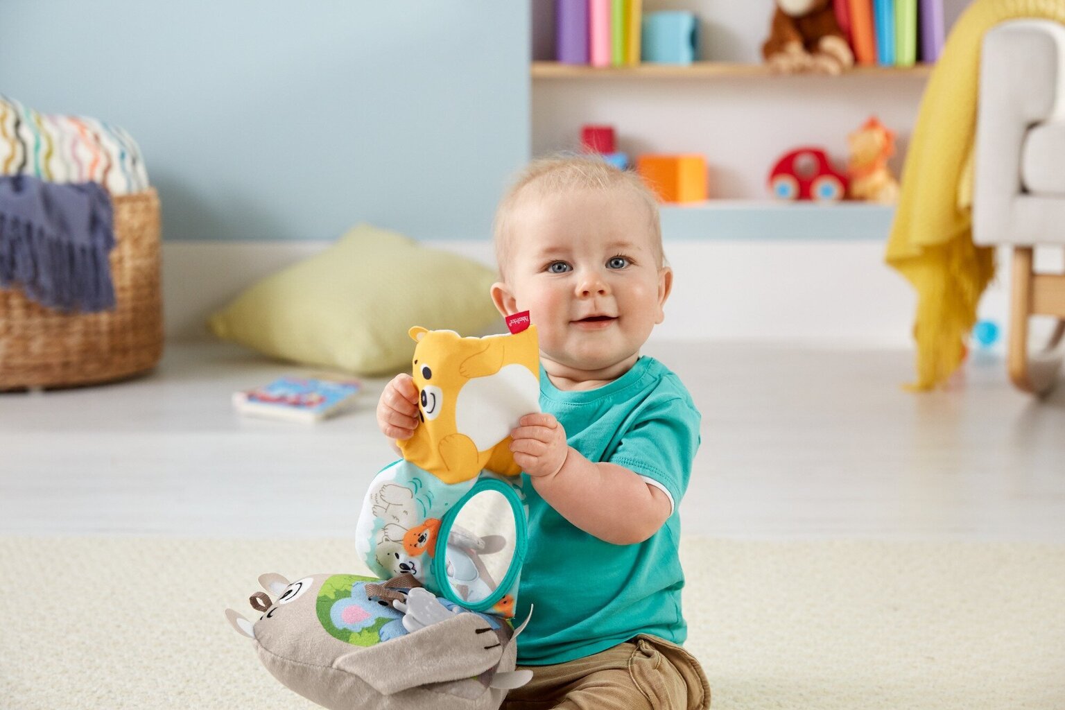 Fisher-Price Kallikaru pehme raamat hind ja info | Pehmed mänguasjad | kaup24.ee