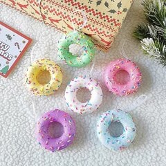 Mix Cute Candy Donuts Cupcake jäätise torbiku kaunistused Puu rippuvad kaunistused Kingitused Navidad Natal jäätisetorbik 5 tk hind ja info | Kuuseehted | kaup24.ee