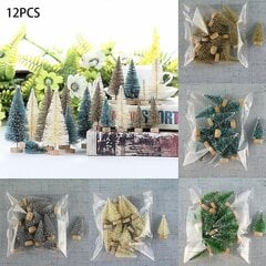 12 tk Mini puu seedrimänd sisalsiidil koju Navidad 2024 uusaasta kaunistused Jõuluvana jõulukink lastele цена и информация | Ёлочные игрушки | kaup24.ee