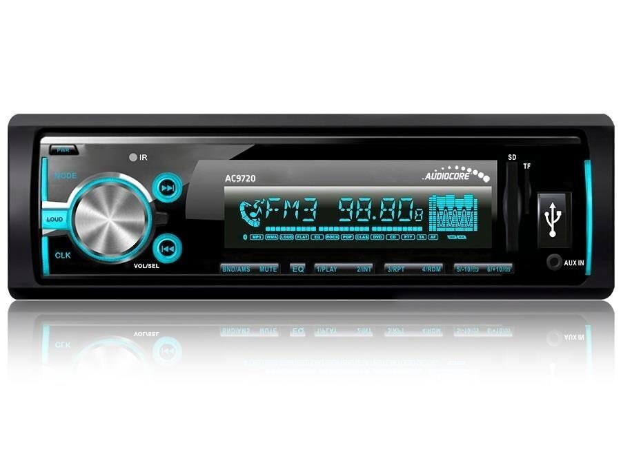 Automagnetola Audiocore Bluetooth Multicolor AC9720 MP3/WMA /USB/RDS/SD ISO hind ja info | Autoraadiod, multimeedia | kaup24.ee