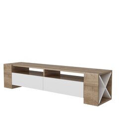 ТВ столик Kalune Design Sosruko, коричневый/белый цена и информация | Тумбы под телевизор | kaup24.ee