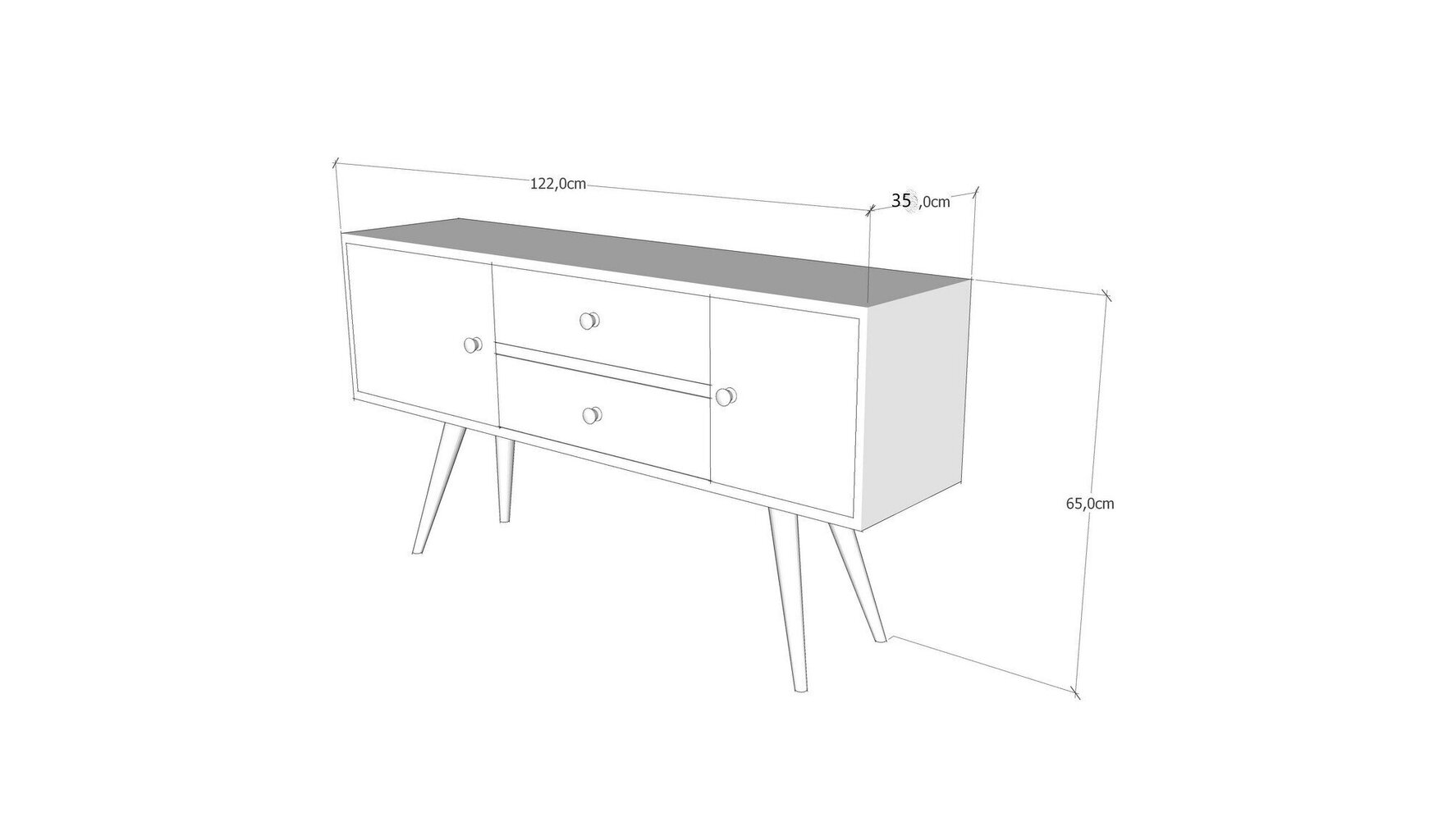 TV laud Kalune Design Odense, valge/pruun цена и информация | TV alused | kaup24.ee