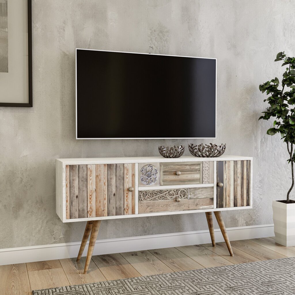 TV laud Kalune Design Odense, valge/pruun hind ja info | TV alused | kaup24.ee