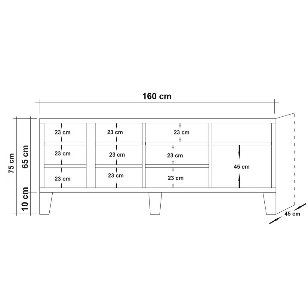 TV laud Kalune Design Marina Mila, helepruun hind ja info | TV alused | kaup24.ee