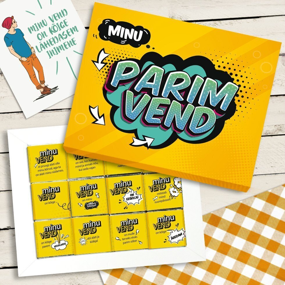 Šokolaadist kingitus "Minu parim vend", 60 g hind ja info | Maiustused | kaup24.ee