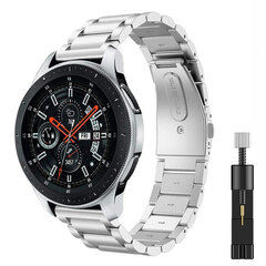 (Amazfit kell 46mm hõbe ja tööriist)22mm metallist rihm Samsung Galaxy Watch 3 jaoks Huawei Gt2/amazfit Gtr roostevabast terasest käevõru 20mm Samsung Watch 4 jaoks – kellarihmad цена и информация | Аксессуары для смарт-часов и браслетов | kaup24.ee