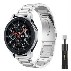 (Gear S3 FrontierSilveri ja tööriista jaoks) 22 mm metallist rihm Samsung Galaxy Watch 3 jaoks Huawei Gt2/amazfit Gtr roostevabast terasest käevõru randmepael 20 mm Samsung Watch 4 jaoks – kellarihmad hind ja info | Nutikellade ja nutivõrude tarvikud | kaup24.ee