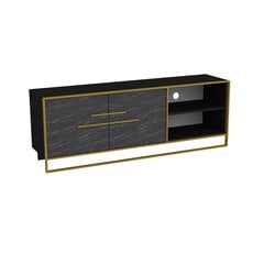 ТВ столик Kalune Design Polka, черный/золотистый цена и информация | Тумбы под телевизор | kaup24.ee