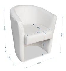 Кресло Oxford, белое цена и информация | Кресла | kaup24.ee