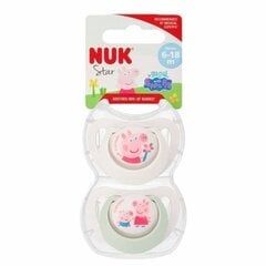 Пустышка Nuk Peppa Pig, 6-18 мес, 2 шт. цена и информация | Пустышки | kaup24.ee