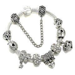 Браслет с подвесками Pandora Plata Style, женский браслет с подвеской своими руками 8 цена и информация | Женские браслеты | kaup24.ee