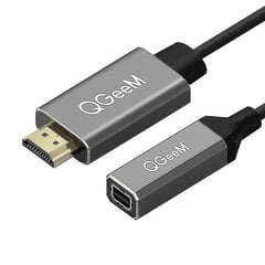 Qgeem Hdmi Single To Mini Dp Converter Адаптер Кабель Uhd 4k@30hz Plug цена и информация | Кабели и провода | kaup24.ee