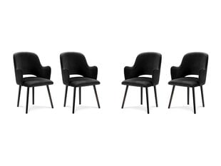 Комплект из 4-х стульев Milo Casa Laelia, черный цена и информация | Стулья для кухни и столовой | kaup24.ee