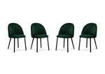 Комплект из 4-х стульев Milo Casa Livia, темно - зеленый