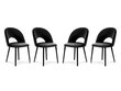 4-tooli komplekt Milo Casa Lucia, must цена и информация | Söögitoolid, baaritoolid | kaup24.ee