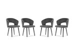 Комплект из 4-х стульев Windsor and Co Elpis, темно-серый